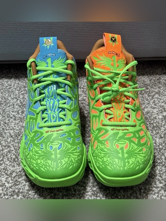 Puma x LAMELO BALL MB.04 TMNT LEONARDO MICHELANGELO Basketball Shoes, Size 10.5 main image 10